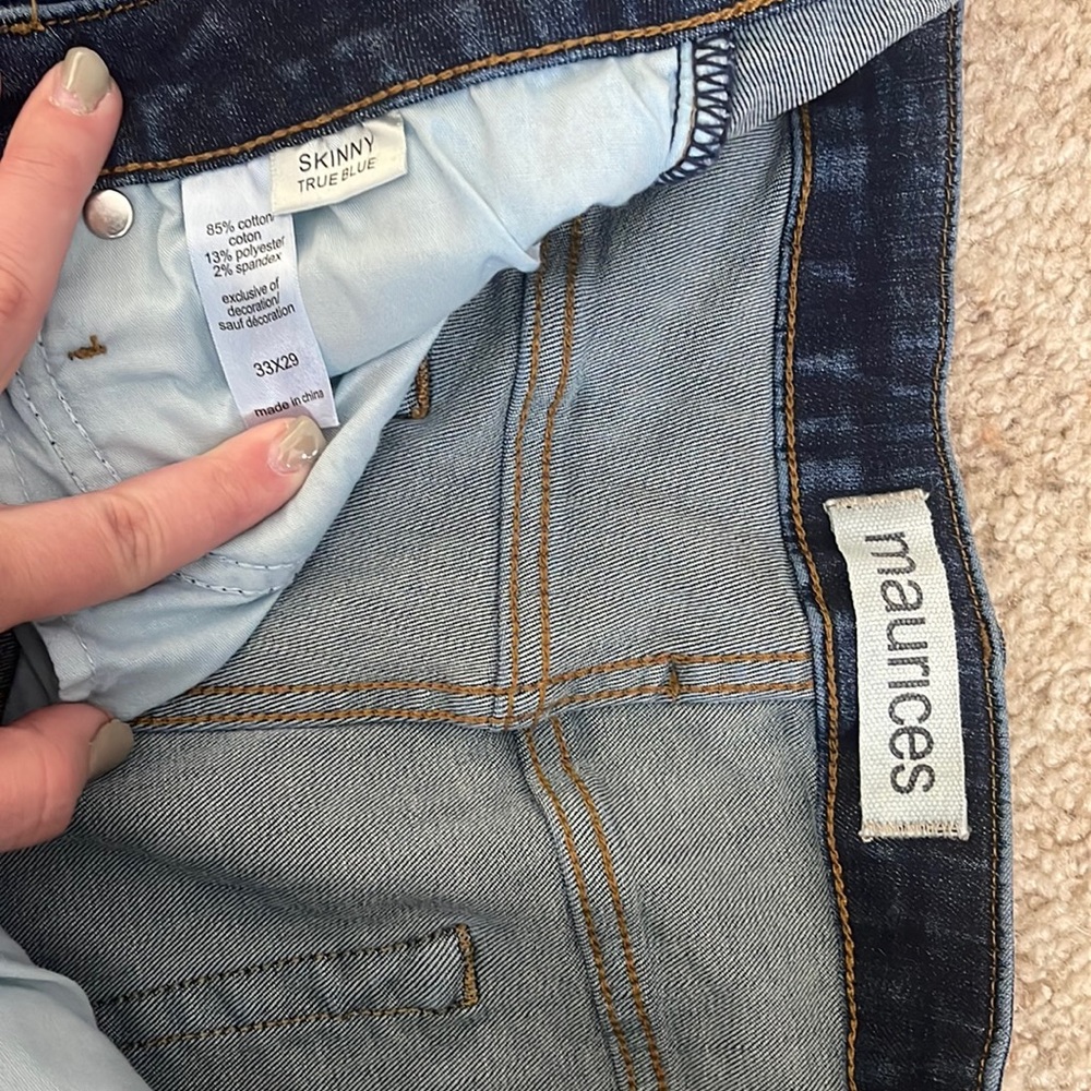 Maurices Skinny True Blue 33x29